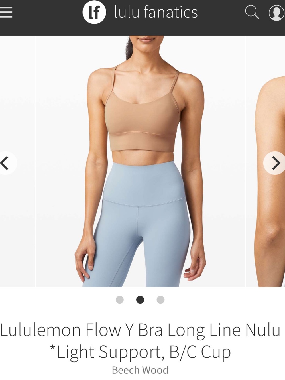 Lululemon Flow Y Bra Long Line Nulu *Light Support, B/C Cup Size 4